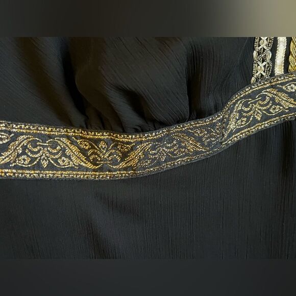 Lane Bryant Gold Trimmed Black Shirt. Size 18/20. - Picture 7 of 7